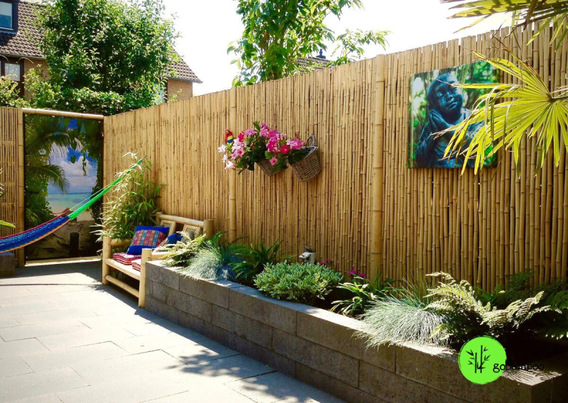 inspiracia bambusový plot